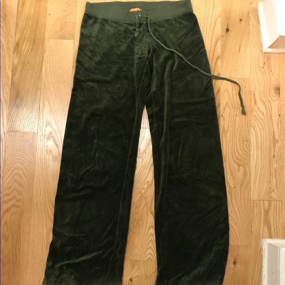 Juicy Couture olive green velour sweatpants